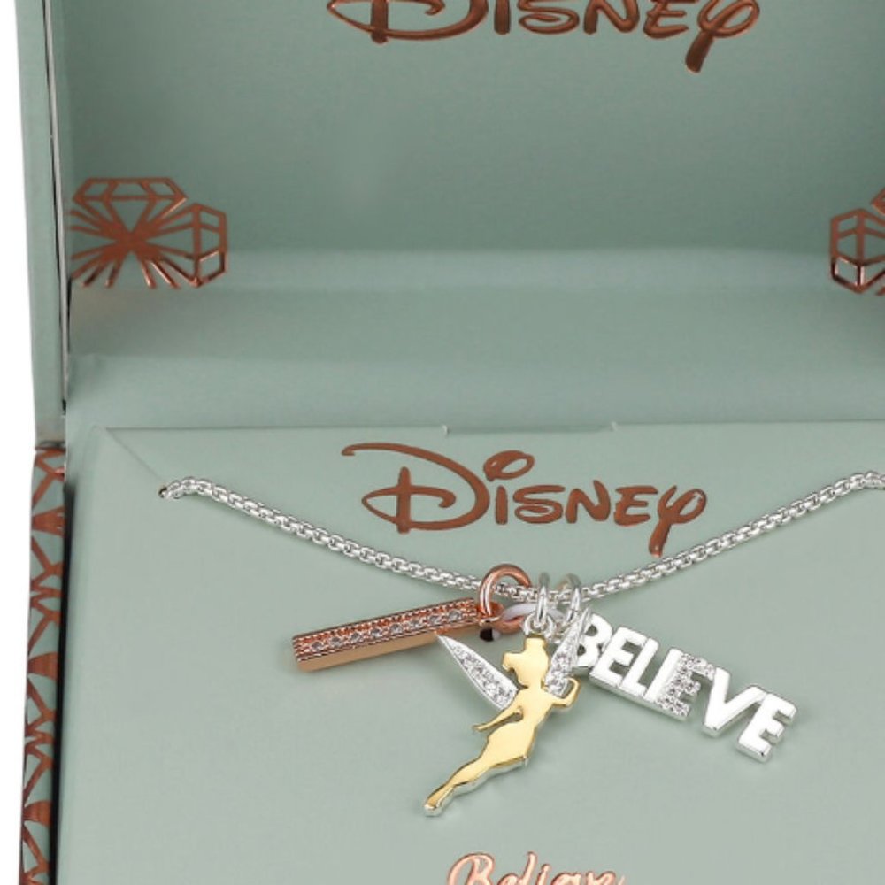 Disney Fine Silver Tinkerbell Necklace